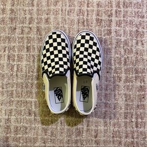 Vans checkered slip ons